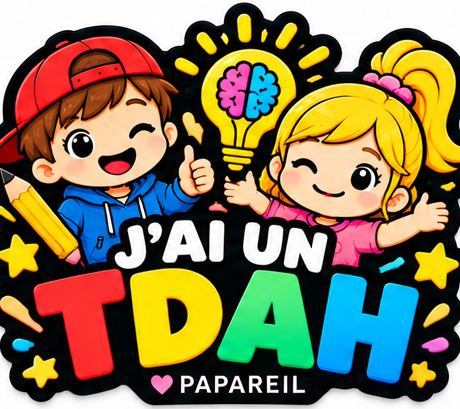 Écusson PAPAREIL – J’ai un TDAH