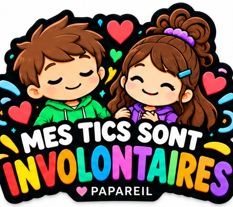 Écusson PAPAREIL – Mes tics sont involontaires